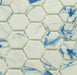 Mayan Garden Belize Harbor Blue 2" Hexagon Recycled Matte Glass Pool Tile Euro Glass