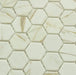 Mayan Garden Sun Rays Brown 2" Hexagon Recycled Matte Glass Pool Tile Euro Glass