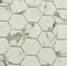 Mayan Garden Tulum Heights Grey 2" Hexagon Recycled Matte Glass Pool Tile Euro Glass