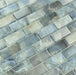 Mykonos Harbor Zeus Landing Grey 1" x 2" Iridescent Rippled Frosted Glass Pool Tile Euro Glass
