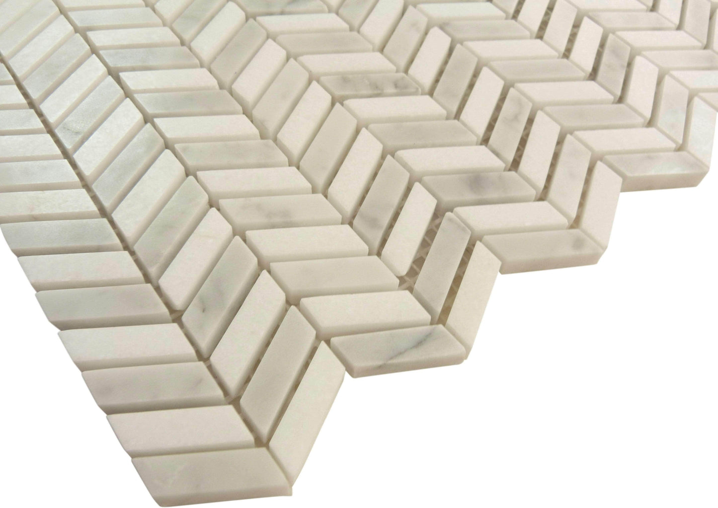 Mystical Arches White Polished Stone Tile Euro Glass