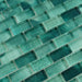 Natural Beauty Red Sea Green 1x2 Glossy Glass Tile Euro Glass