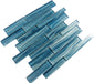 Nautical Spray Blue Linear Glossy Glass Tile Euro Glass