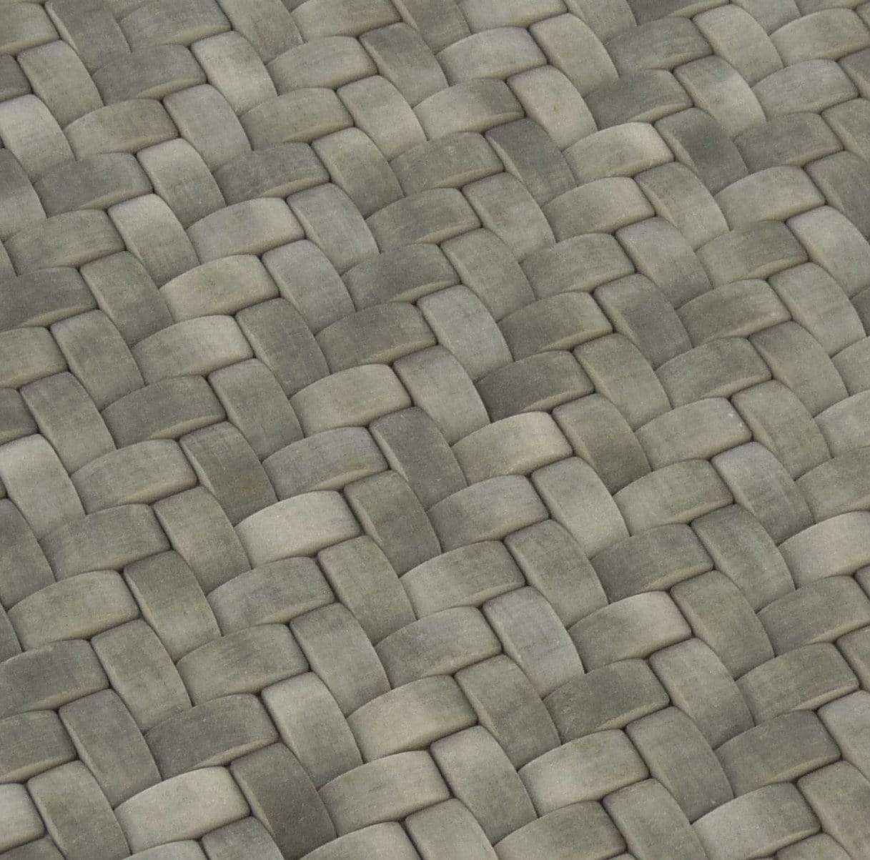 Optimum Grey Basket Weave Matte Glass Tile Euro Glass