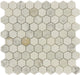 Timber Wolf Hexagon White Polished & Unpolished Stone Tile Euro Glass
