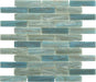 Oyster Cove Mellow Waters Blue 1" x 4" Glossy Glass Pool Tile Euro Glass