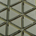 Pinwheel Ever White Grey Inverted Bevel Triangle Metallic Glossy Glass Tile Euro Glass