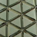 Pinwheel Menta Fresh Grey Inverted Bevel Triangle Metallic Glossy Glass Tile Euro Glass