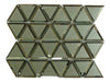 Pinwheel Menta Fresh Grey Inverted Bevel Triangle Metallic Glossy Glass Tile Euro Glass