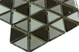 Pinwheel Rhino Wind Grey Inverted Bevel Triangle Metallic Glossy Glass Tile Euro Glass