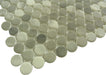Polka Dot Enlightened Sky Grey Penny Round Recycled Matte Glass Tile Euro Glass