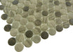 Polka Dot Southern Trail Brown Penny Round Recycled Matte Glass Tile Euro Glass