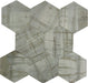 Princeton Glaze Victorian Pewter Grey Glossy & Matte Hexagon Porcelain Tile Euro Glass