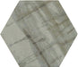 Princeton Glaze Victorian Pewter Grey Glossy & Matte Hexagon Porcelain Tile Euro Glass