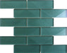 Pyradime Coastal Breeze Green 2x6 Glossy Glass Tile Euro Glass