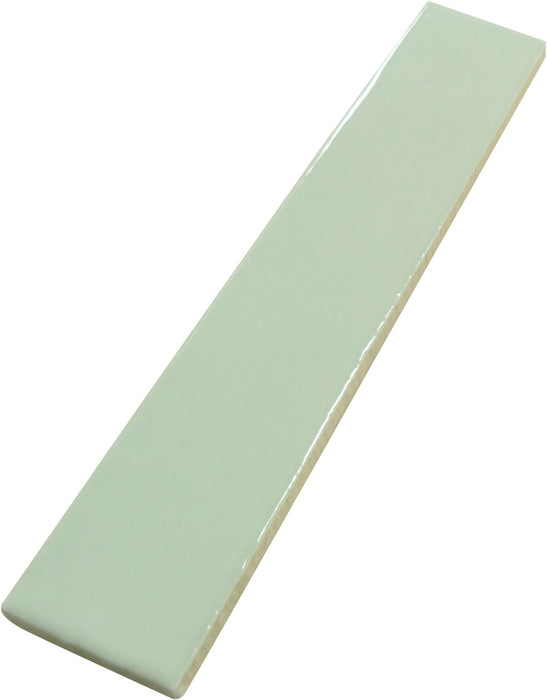 Quelline Avocard Mint Green 2" x 10" Glossy Ceramic Tile Euro Glass