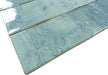 Rain Drops Teal Sky Blue 3x12 Glossy Ceramic Tile Euro Glass