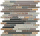 Northampton Putty GS08 Brown Random Bricks Glass and Slate Glossy & Frosted Tile Euro Glass