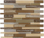 Monterey Suede Brown Glossy & Frosted Glass Tile Euro Glass