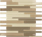 Creek Bed Brown Random Bricks Glossy & Frosted Glass Tile Euro Glass