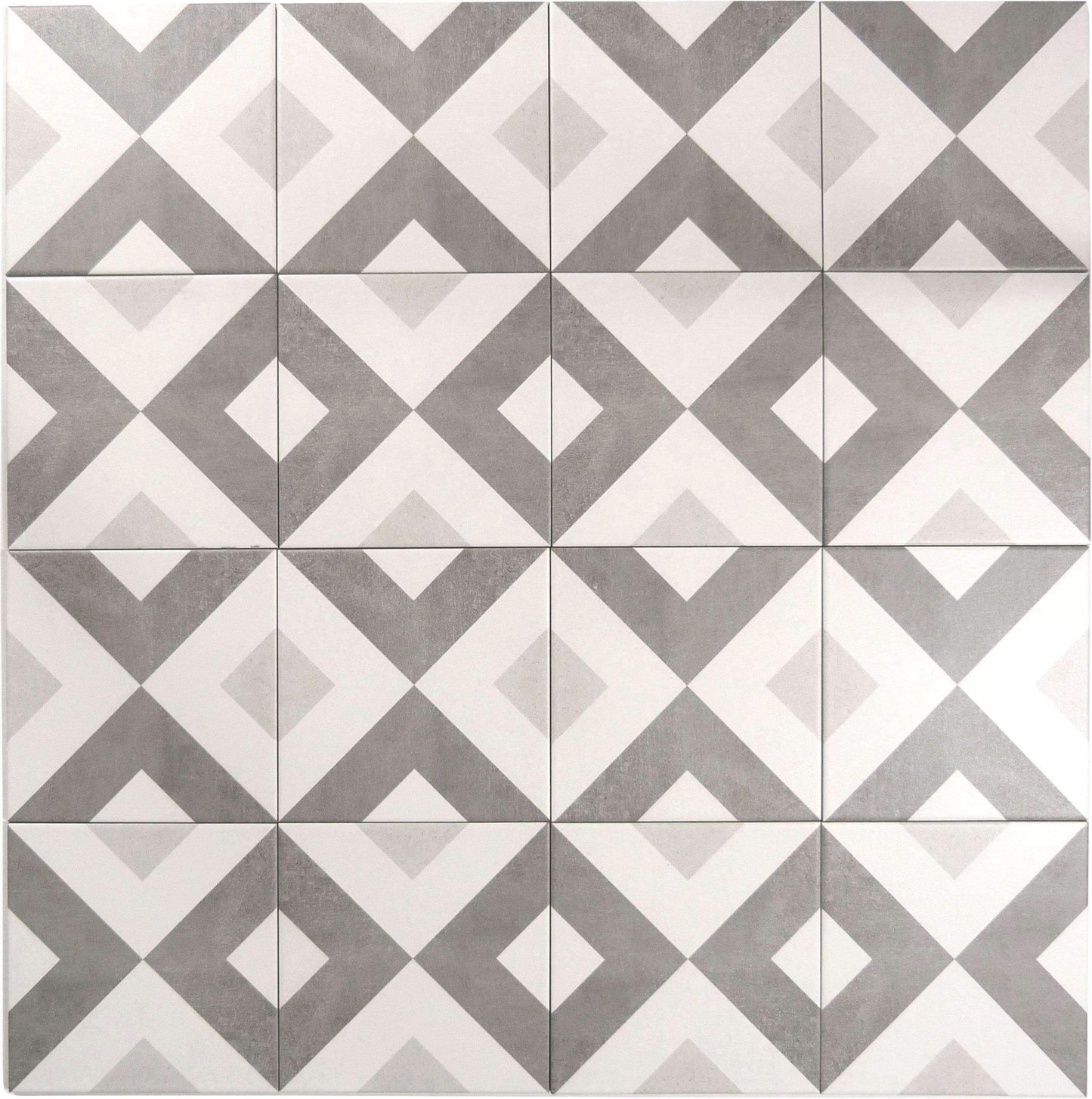 Retro Neuve V-Cut 8" x 8" Matte Porcelain Tile Euro Glass