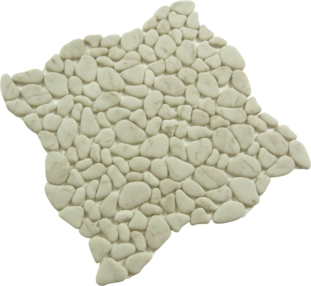 Riverbed Fall Stream Beige Pebble Recycled Matte Glass Tile RVB766