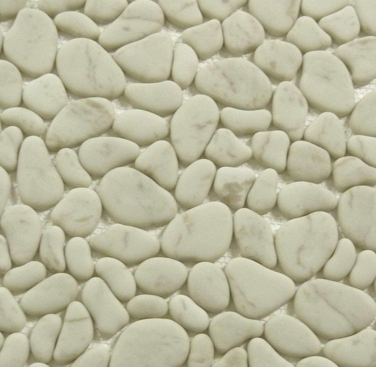 Riverbed Fall Stream Beige Pebble Recycled Matte Glass Tile RVB766