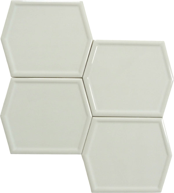 Tea Leaf Beige 5x6 Hexagon Glossy Ceramic Tile | Oasis Tile