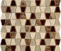 Trapezoid Quiet Mahogany TS932 Brown Unique Shapes Glass and Stone Polished Tile Euro Glass