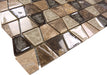 Trapezoid Rocky Road Brown Glass and Stone Tile Euro Glass