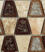 Trapezoid Midday Aubergine TS935 Cream/Beige Unique Shapes Glass and Stone Polished Tile Euro Glass
