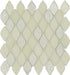 Misty Water Leaf Silver Glossy and Frosted Glass Tile Euro Glass