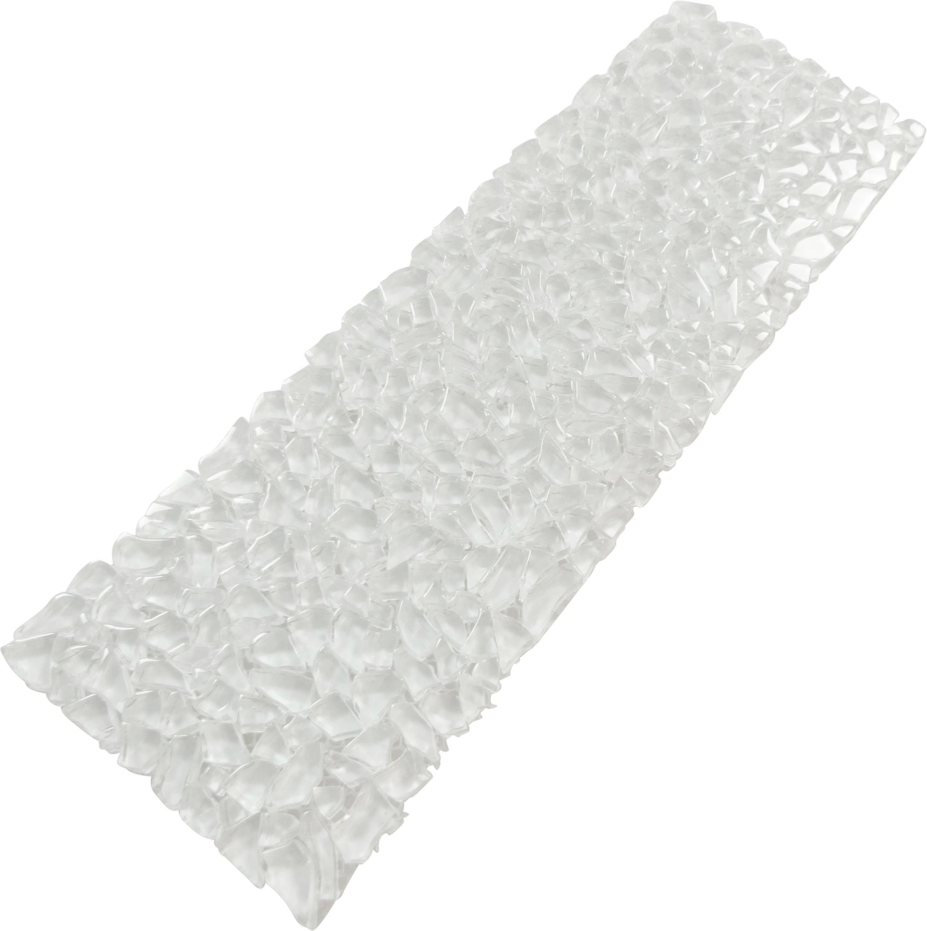 Bright White Raindrop Border Glossy Glass Tile Euro Glass