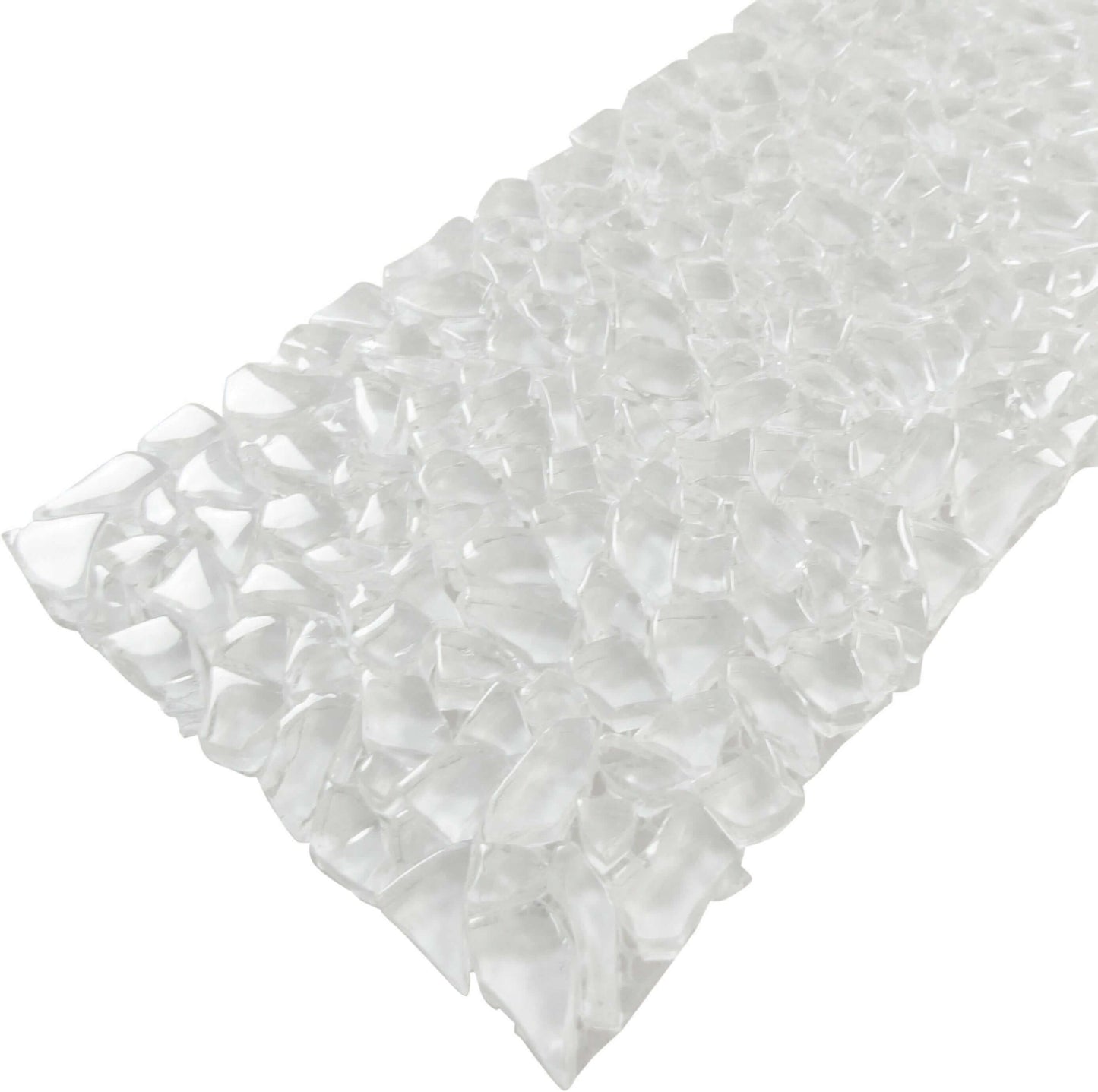 Bright White Raindrop Border Glossy Glass Tile Euro Glass