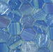 Uptown Beach Havanna Sky Blue Hexagon Frosted Glass Tile Euro Glass