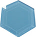Walden Pond Blue 4" Beveled Hexagon Glossy Glass Tile Euro Glass