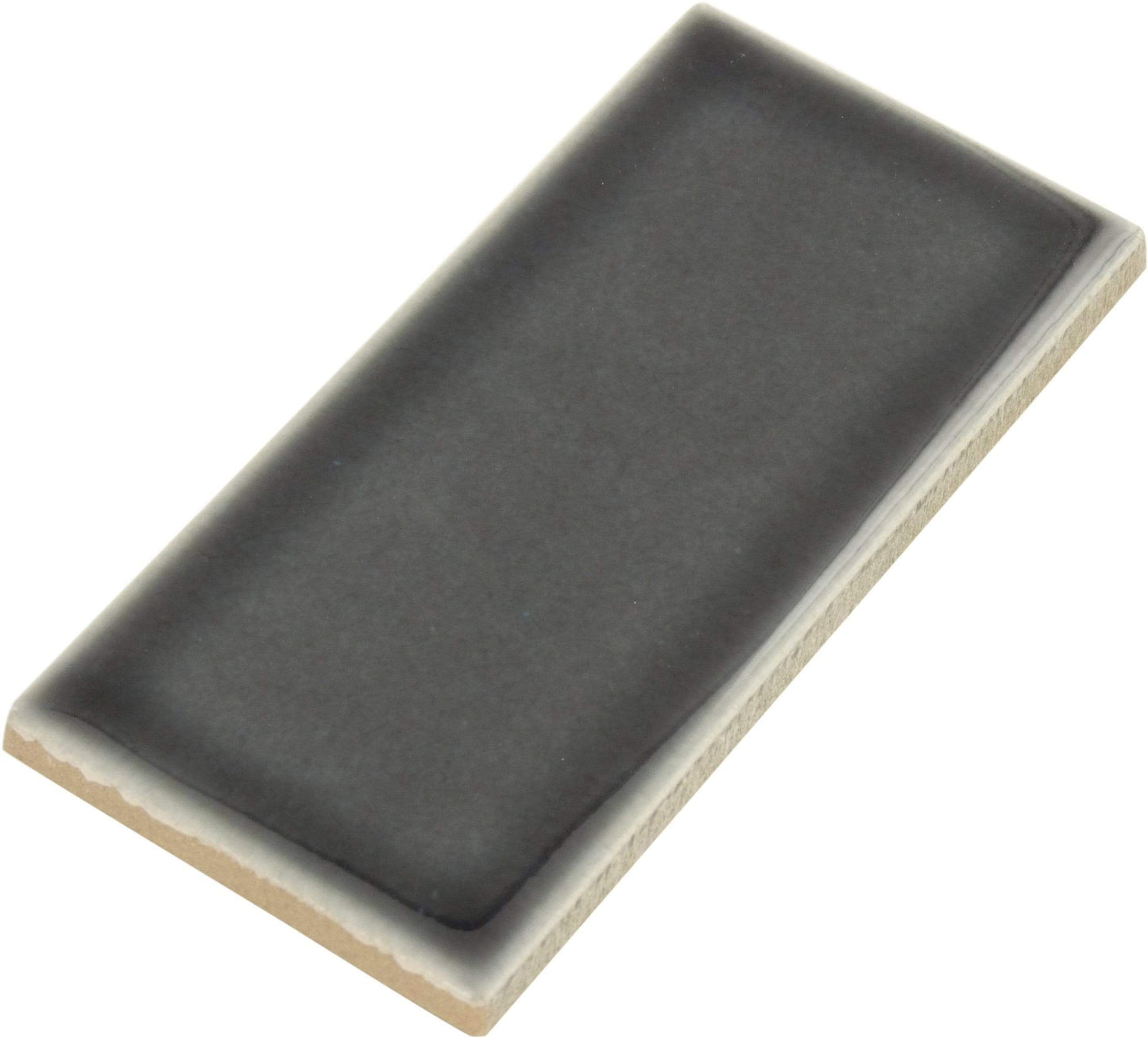 Orion Noir Decor 3" x 6" Glossy Porcelain Subway Tile Euro Glass