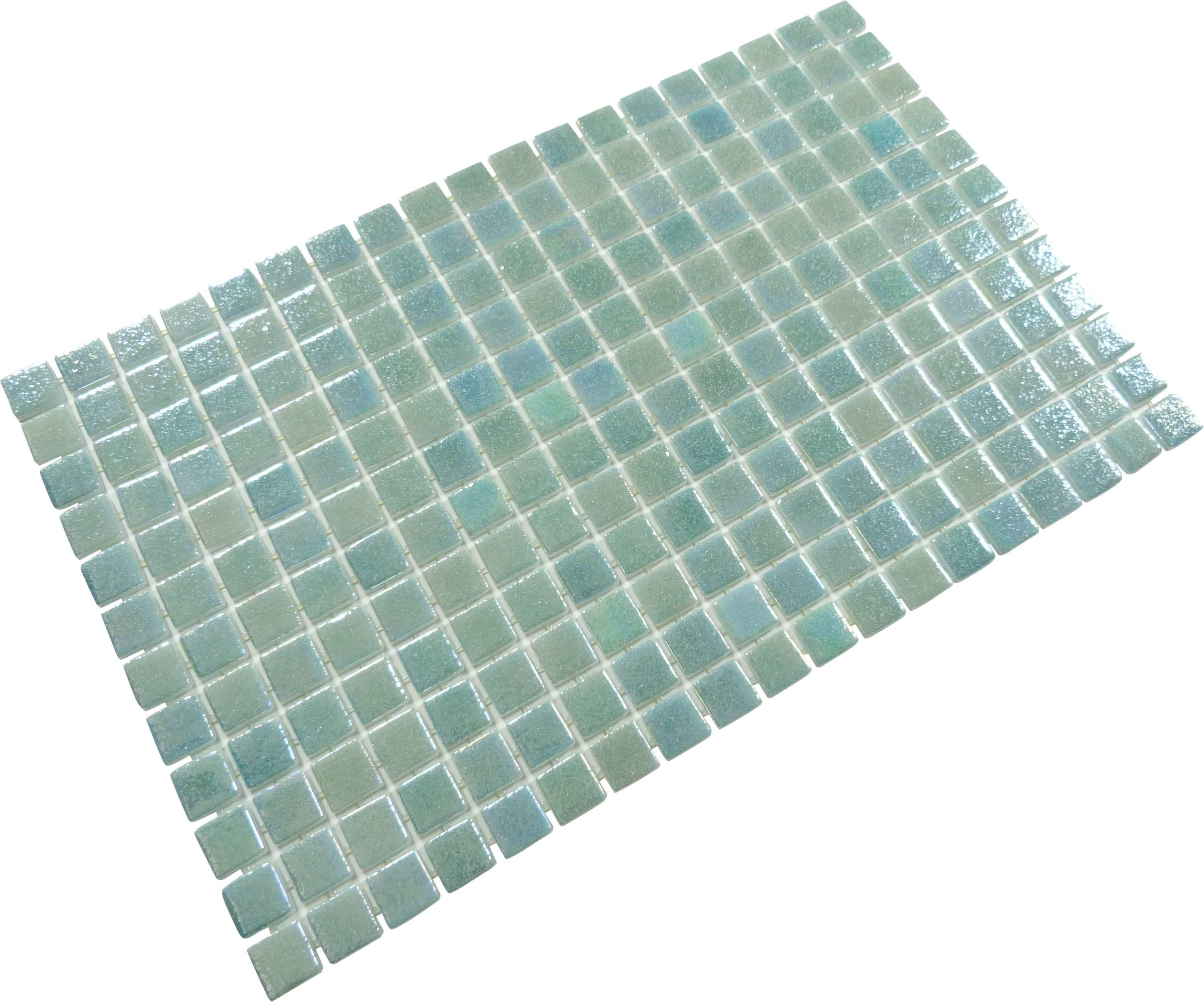 Sea Sprite Green Anti Slip Glossy & Iridescent Glass Pool Tile Fusion