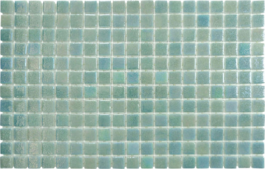 Sea Sprite Green Anti Slip Glossy & Iridescent Glass Pool Tile Fusion