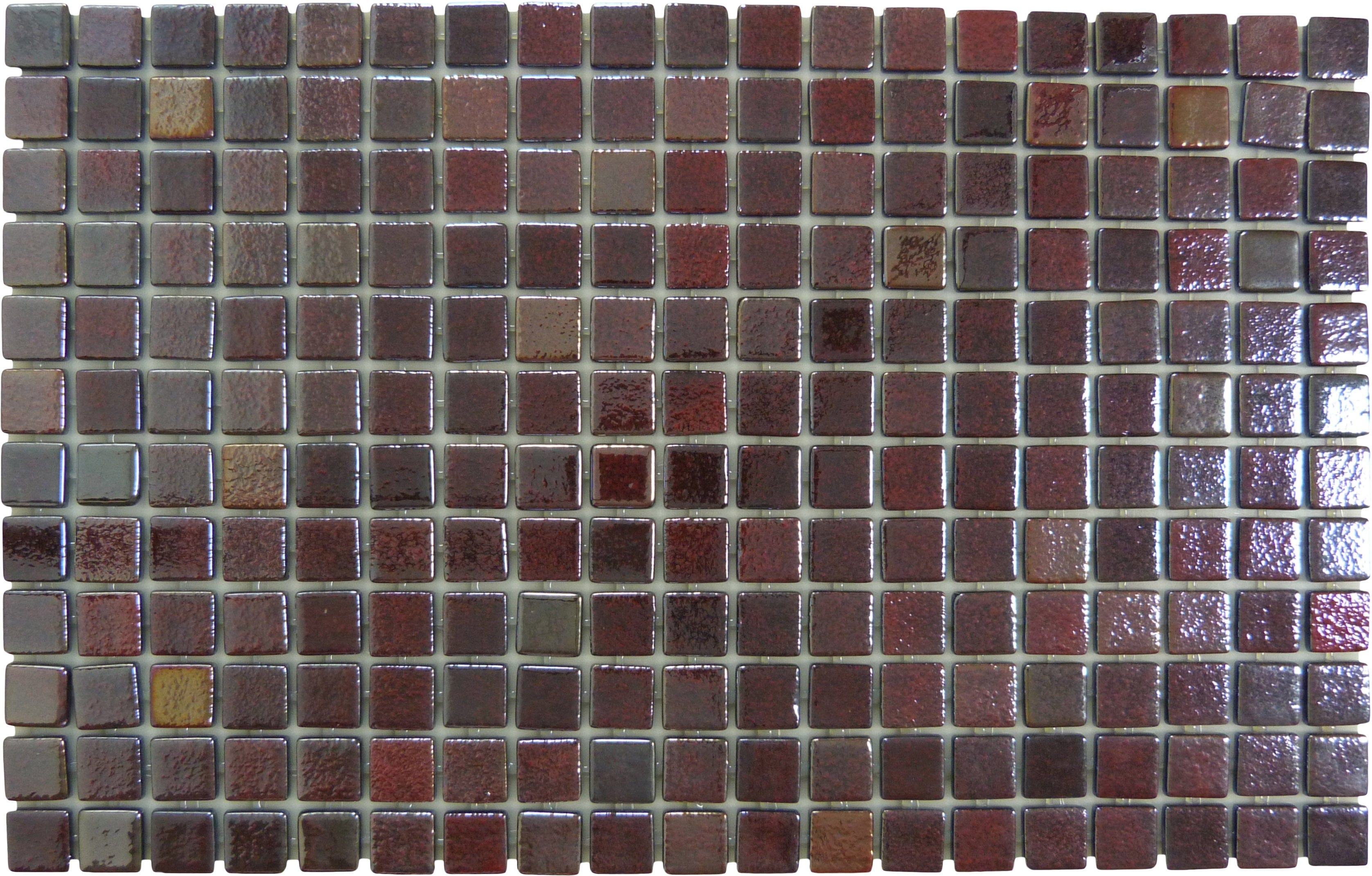 Artistic Red Velvet 1x1 Glossy Glass Tile Fusion