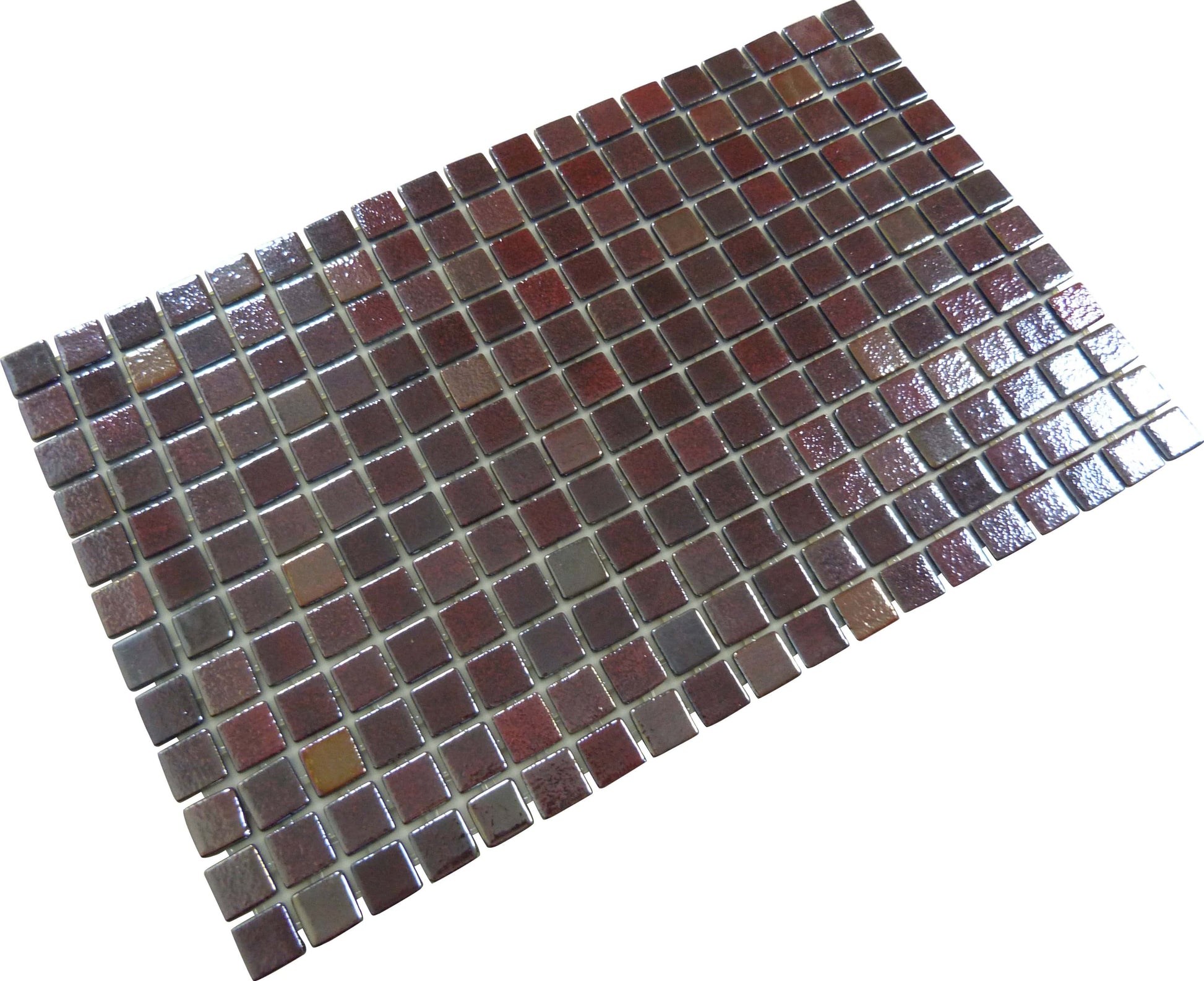 Artistic Red Velvet 1x1 Glossy Glass Tile Fusion