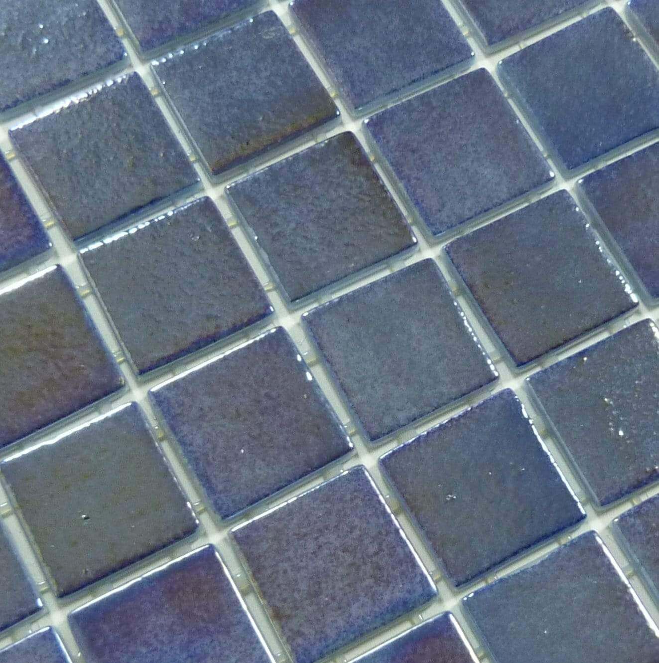 Blue Jewel 2" x 2" Glossy & Iridescent Glass Pool Tile Fusion