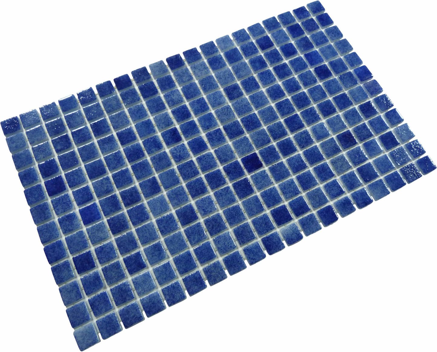 Brilliant Blue Glossy Glass Pool Tile Fusion