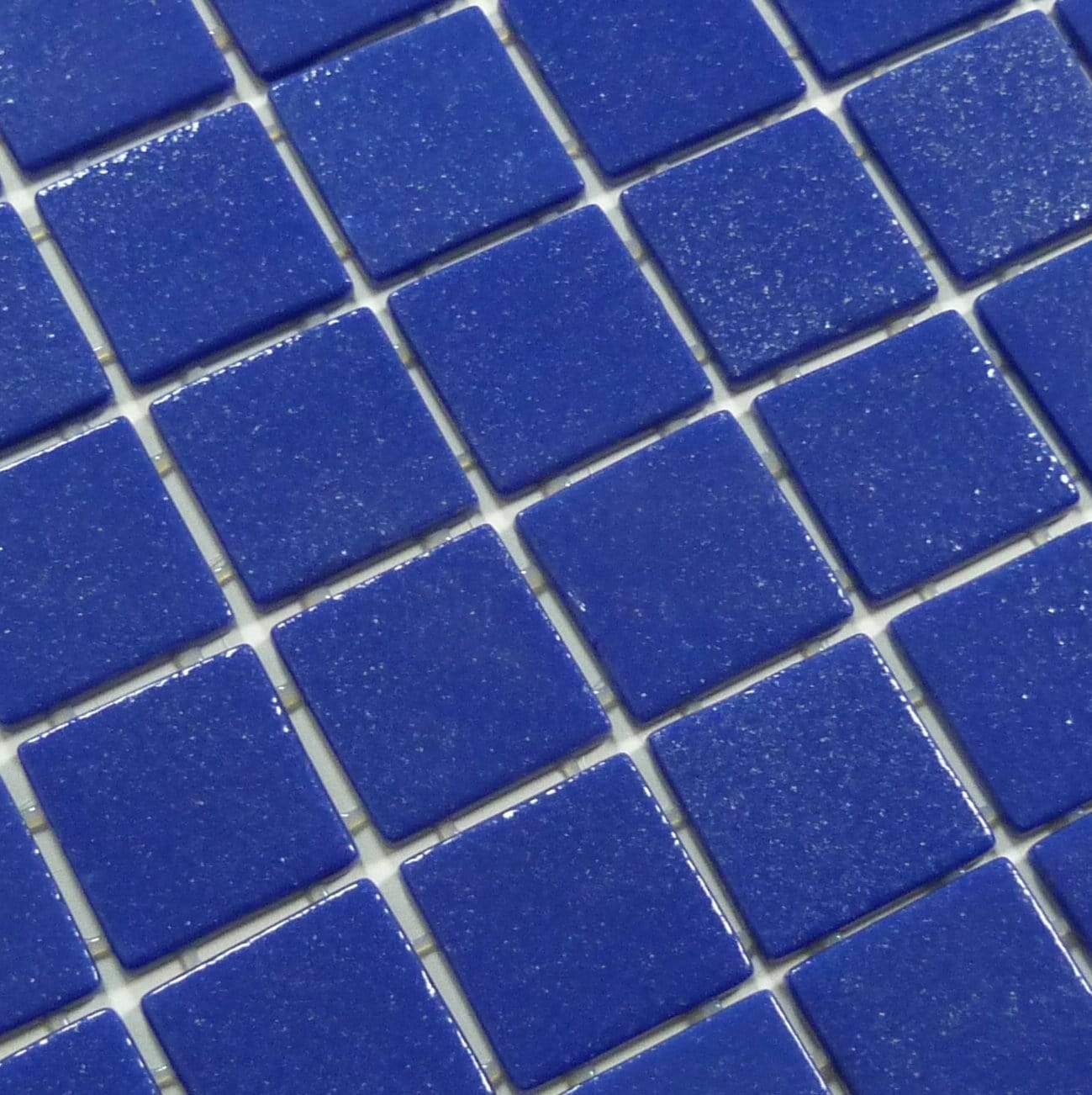 Cobalt Blue Dragon 2" x 2" Anti Slip Glossy Glass Pool Tile Fusion