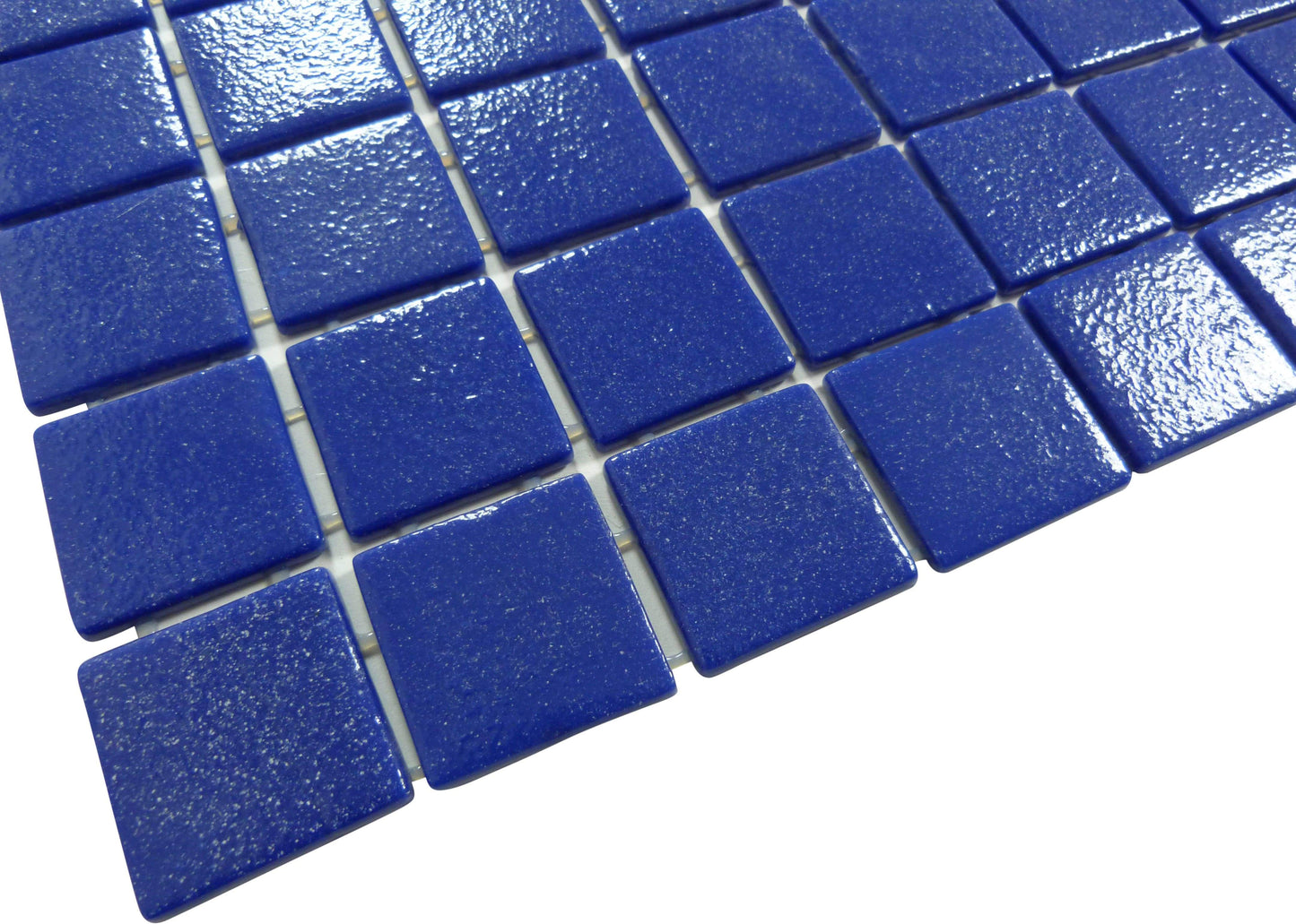 Cobalt Blue Dragon 2" x 2" Anti Slip Glossy Glass Pool Tile Fusion