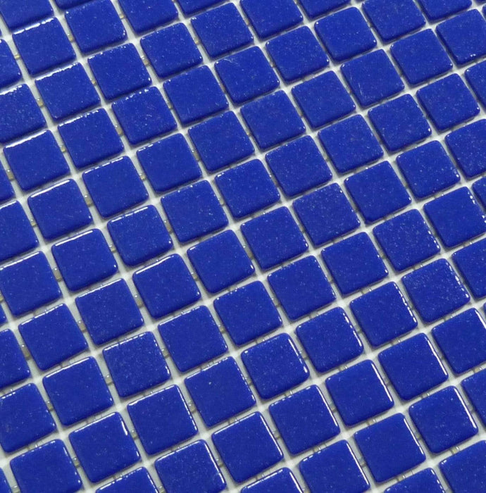 Cobalt Blue Dragon Anti Slip Glossy Glass Pool Tile Fusion