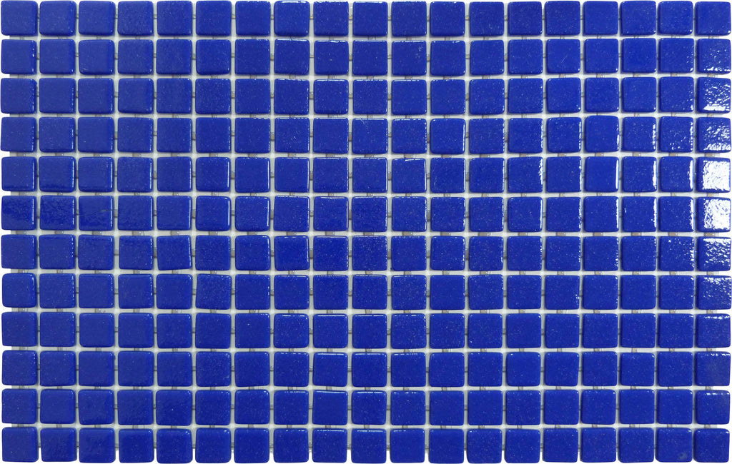 Cobalt blue glass tiles backsplash | Mosaic subway tile