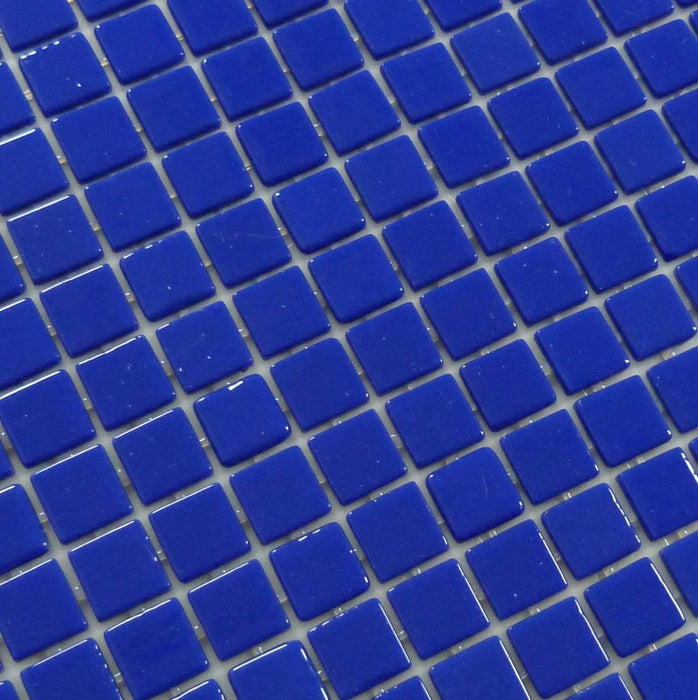 Cobalt Blue Dragon Glossy Glass Pool Tile Fusion
