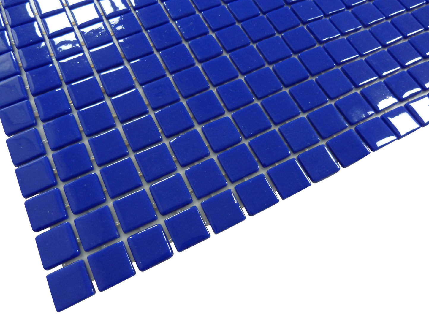 Cobalt Blue Dragon Glossy Glass Pool Tile Fusion