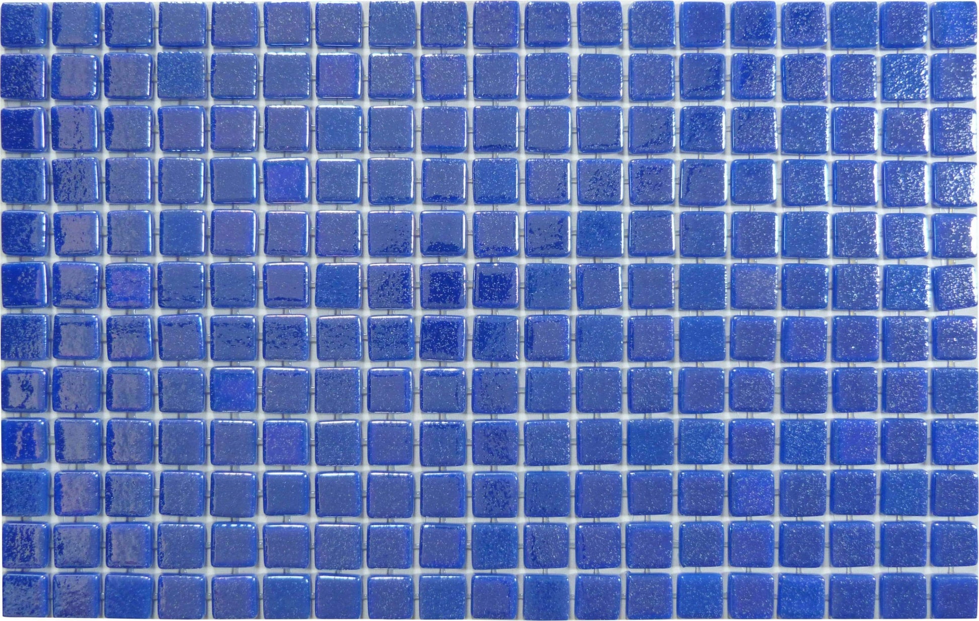 Electric Blue Anti Slip Glossy & Iridescent Glass Pool Tile Fusion